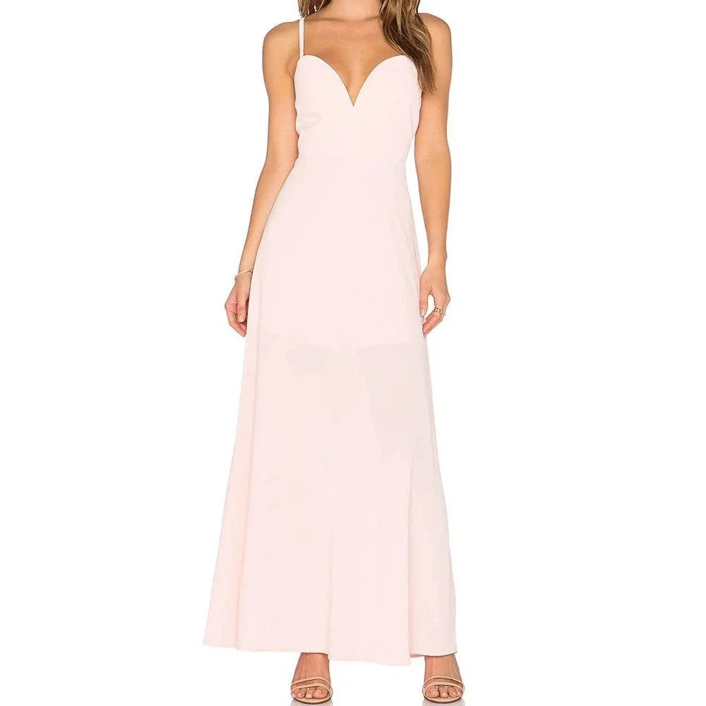 NBD Women's Size Small Pink x Naven Twins Ready Set Go Maxi Dress